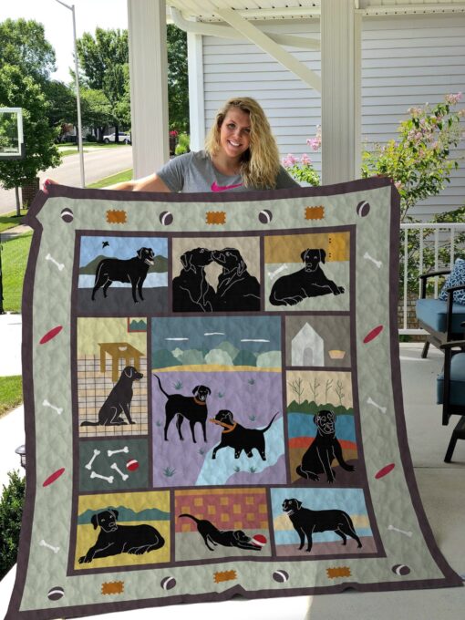 Buy Couple Of Black Labrador Retriever Quilt Blanket & Quilt Bedding Set Great Customized Blanket Gifts For Birthday Christmas Thanksgiving