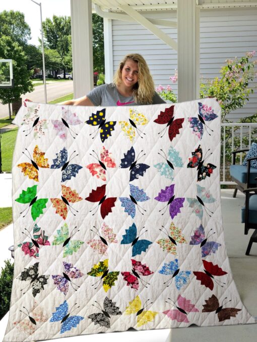 Buy Color Butterfly Quilt Blanket & Quilt Bedding Set