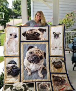 Buy Cute Pug Dog Quilt Blanket & Quilt Bedding Set Great Customized Blanket Gifts For Birthday Christmas Thanksgiving