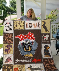 Buy Dachshund Mom Quilt Blanket & Quilt Bedding Set Great Customized Blanket Gifts For Birthday Christmas Thanksgiving