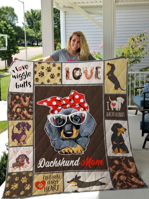 Buy Dachshund Mom Quilt Blanket & Quilt Bedding Set Great Customized Blanket Gifts For Birthday Christmas Thanksgiving