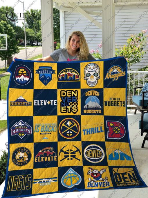 Buy Denver Nuggets Quilt Blanket & Quilt Bedding Set Ver 25