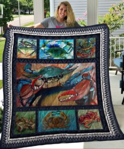 Buy Colorful Crab Quilt Blanket & Quilt Bedding Set Great Customized Gifts For Birthday Christmas Thanksgiving Perfect Gifts For Crab Lover