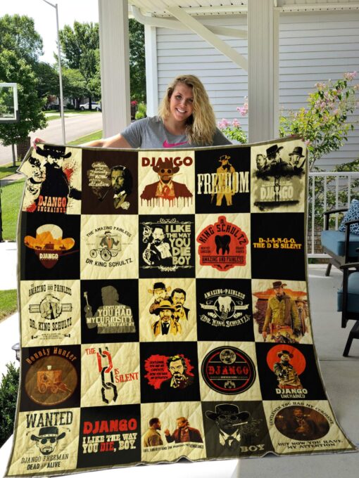 Buy Django Unchained T-Shirt Quilt Blanket & Quilt Bedding Set Ver25