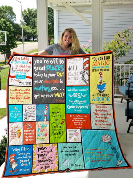 Buy Dr Seuss You Can Find Magic Wherever You Look Sit Back And Relax All You Need Is Book Quilt Blanket & Quilt Bedding Set Great Customized Blanket Gifts For Birthday Christmas Thanksgiving