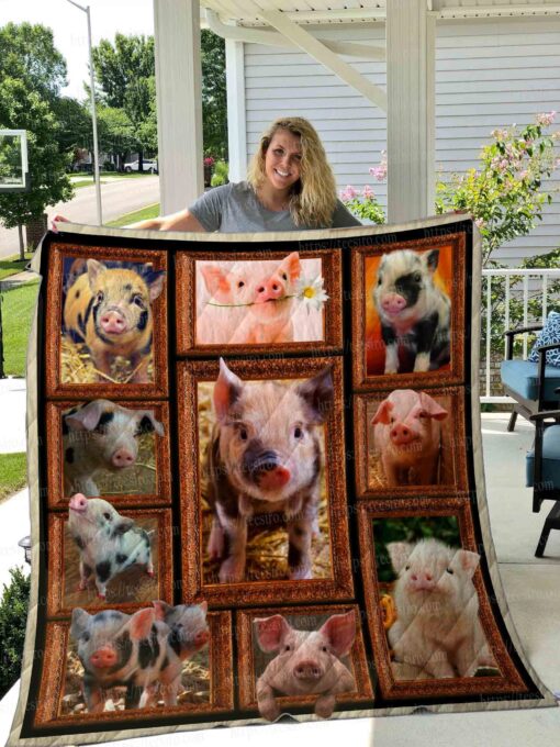 Buy Domestic Pig Quilt Blanket & Quilt Bedding Set Great Customized Blanket Gifts For Birthday Christmas Thanksgiving