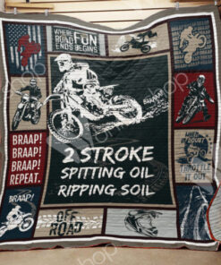 Buy Dirt Bike Two Stroke Spitting Oil Ripping Soil Quilt Blanket & Quilt Bedding Set Great Customized Blanket Gifts For Birthday Christmas Thanksgiving