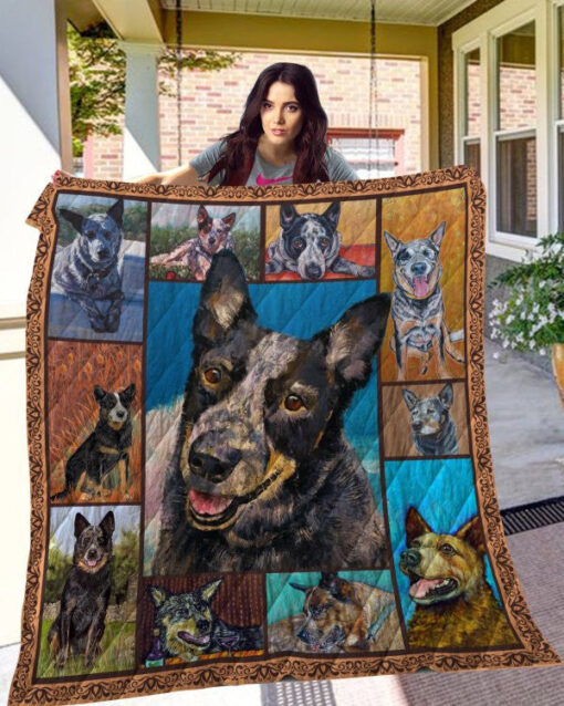 Buy Dog Australian Cattle Picture Collection Quilt Blanket & Quilt Bedding Set Great Customized Blanket Gifts For Birthday Christmas Thanksgiving