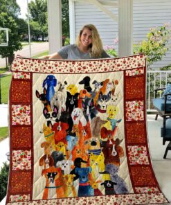 Buy Dog Breeds Quilt Blanket & Quilt Bedding Set Great Customized Gifts For Birthday Christmas Thanksgiving Perfect Gifts For Dog Lover