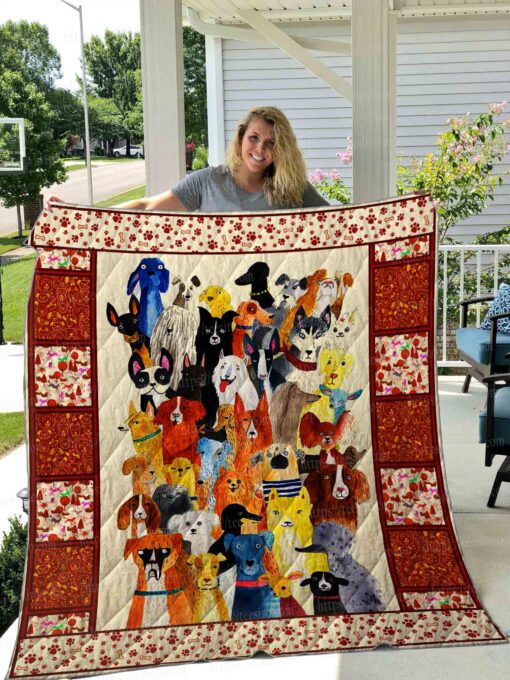 Buy Dog Breeds Quilt Blanket & Quilt Bedding Set Great Customized Gifts For Birthday Christmas Thanksgiving Perfect Gifts For Dog Lover