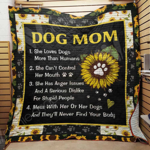 Buy Dog Mom Quilt Blanket & Quilt Bedding Set