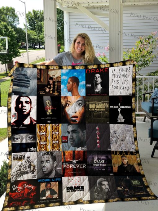 Buy Drake Albums Cover Poster Quilt Blanket & Quilt Bedding Set Ver 2