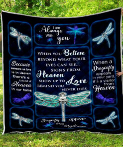 Buy Dragonfly Appear When Angels Are Near Quilt Blanket & Quilt Bedding Set Great Customized Blanket Gifts For Birthday Christmas Thanksgiving