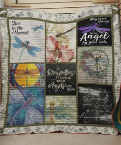 Buy Dragonflies Appear When Angels Are Near Quilt Blanket & Quilt Bedding Set Great Customized Blanket Gifts For Birthday Christmas Thanksgiving