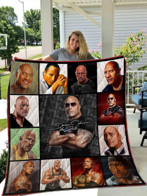 Buy Dwayne Johnson Quilt Blanket & Quilt Bedding Set 01