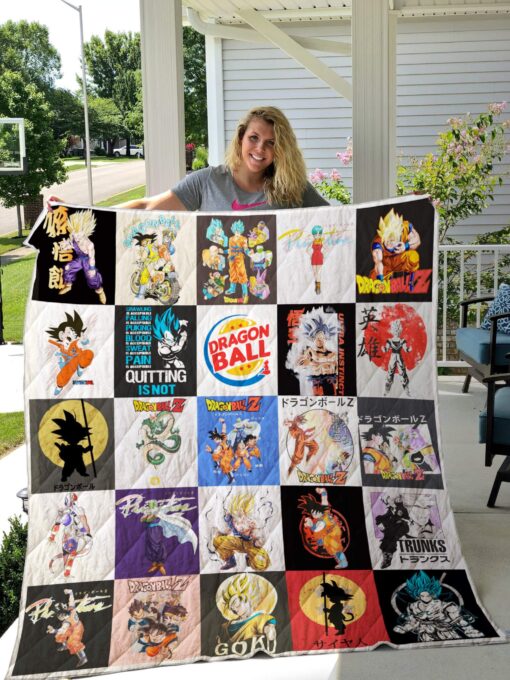 Buy Dragon Ball Tshirt Quilt Blanket & Quilt Bedding Set