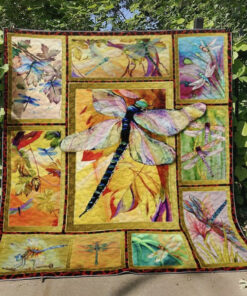 Buy Dragonfly With Leaves In Autumn Quilt Blanket & Quilt Bedding Set Great Customized Blanket Gifts For Birthday Christmas Thanksgiving