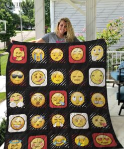 Buy Emojis Funny Quilt Blanket & Quilt Bedding Set Great Customized Blanket Gifts For Birthday Christmas Thanksgiving