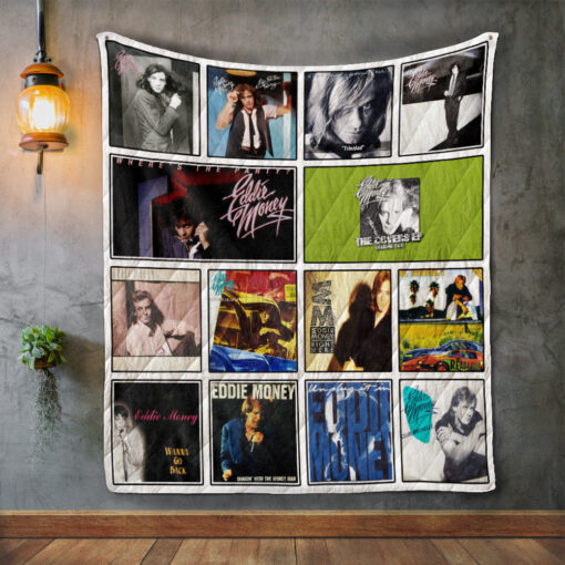 Buy Eddie Money Album Covers Quilt Blanket & Quilt Bedding Set