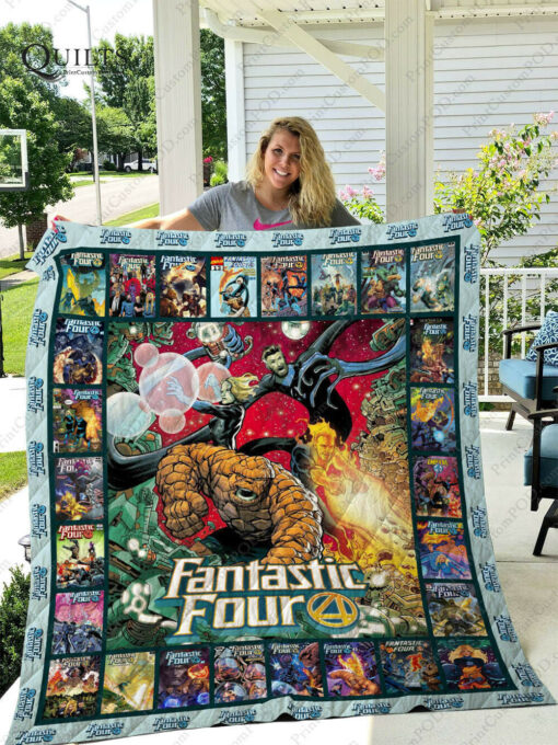 Buy Fantastic Four Comics Quilt Blanket & Quilt Bedding Set Marvel Comics Mcu Gift Birthday Christmas