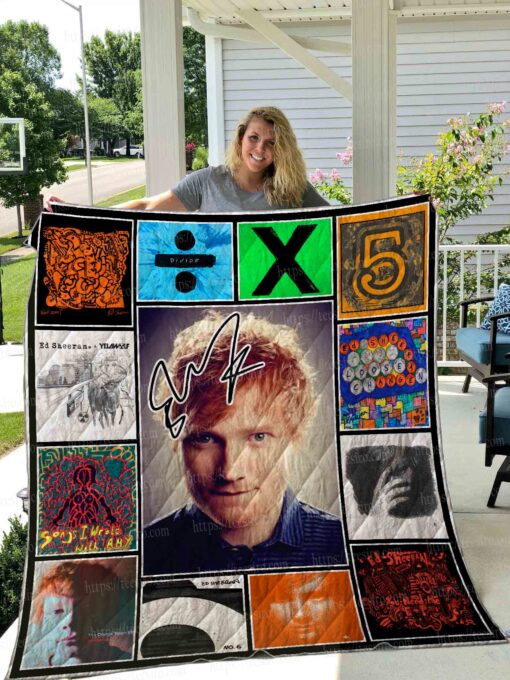 Buy Ed Sheeran Lyrics Quilt Blanket & Quilt Bedding Set 02