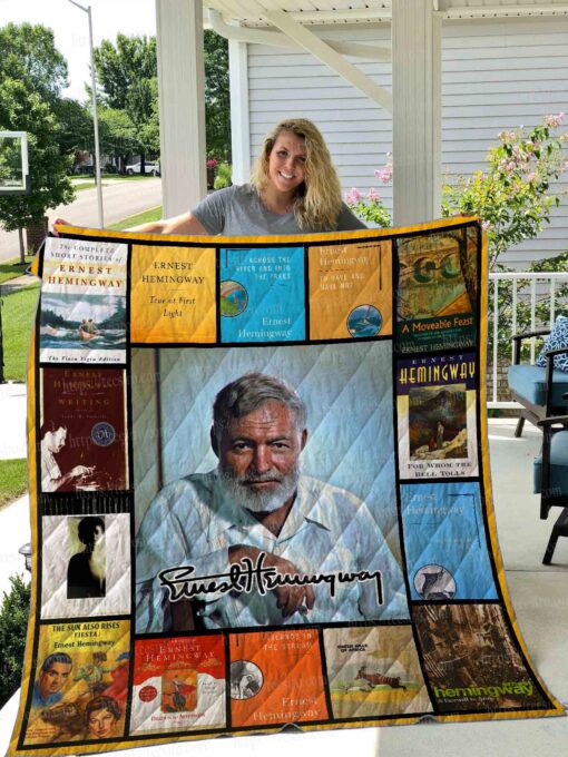 Buy Ernest Hemingway Quilt Blanket & Quilt Bedding Set 01