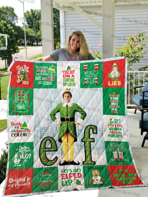 Buy Elf Christmas T-Shirt Quilt Blanket & Quilt Bedding Set