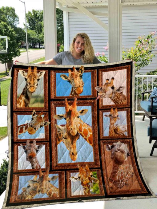 Buy Emotions Of Giraffe Quilt Blanket & Quilt Bedding Set Great Customized Blanket Gifts For Birthday Christmas Thanksgiving