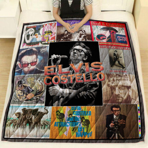 Buy Elvis Costello Quilt Blanket & Quilt Bedding Set For Fans