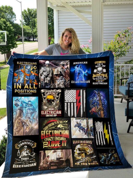 Buy Electricians Do It In All Positions Quilt Blanket & Quilt Bedding Set Great Customized Blanket Gifts For Birthday Christmas Thanksgiving