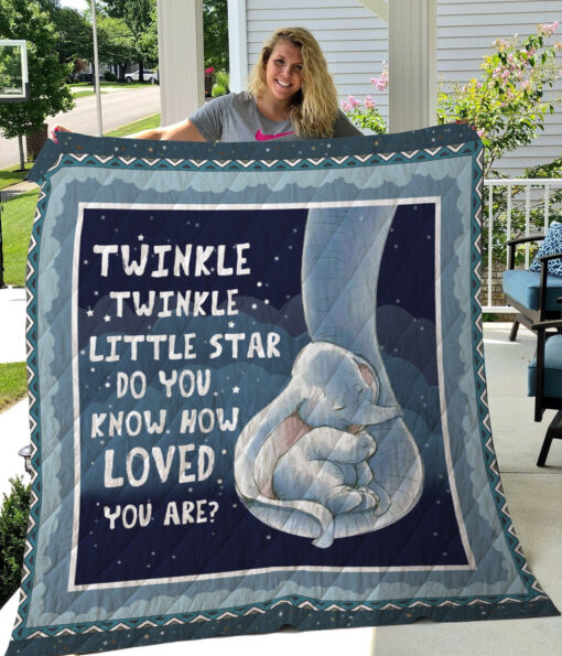 Buy Elephant Twinkle Twinkle Little Star Quilt Blanket & Quilt Bedding Set Great Customized Gifts For Birthday Christmas Thanksgiving Perfect Gifts For Elephant Lover