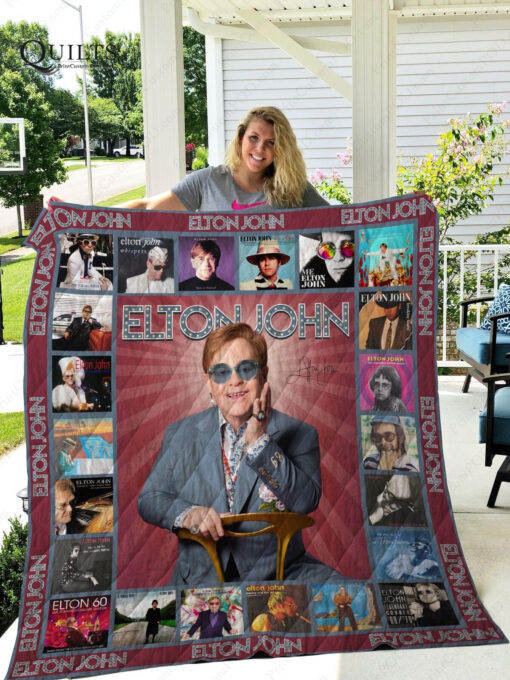 Buy Elton John Quilt Blanket & Quilt Bedding Set Gifts For Fans Birthday Christmas Music Gifts V2