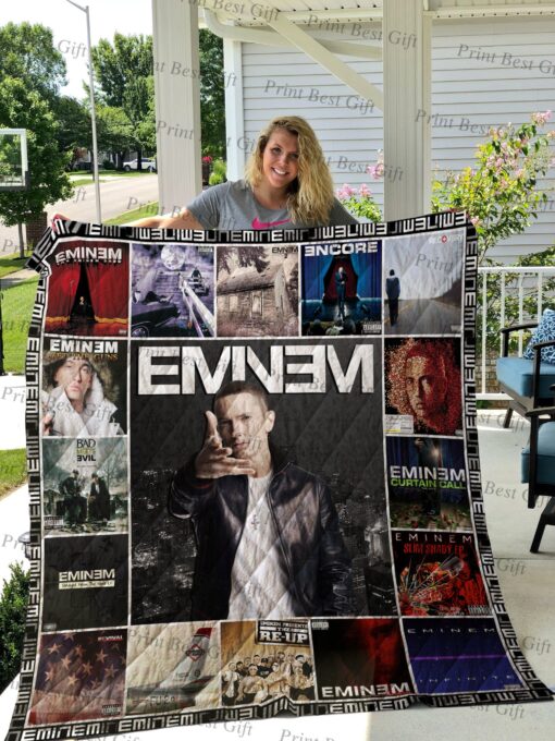 Buy Eminem Albums Cover Poster Quilt Blanket & Quilt Bedding Set