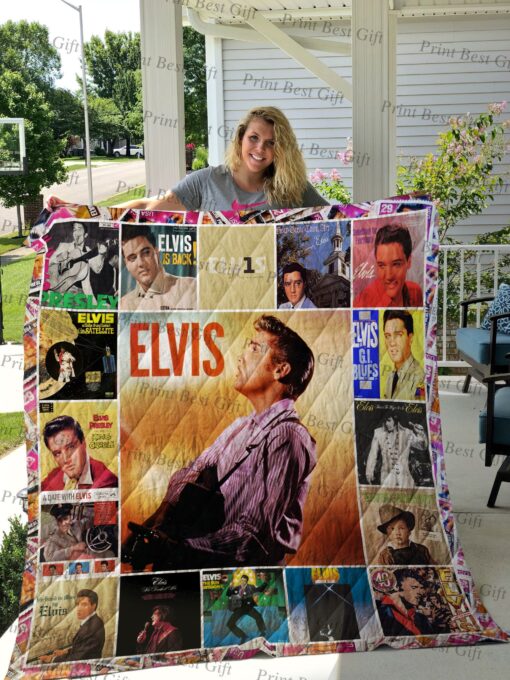 Buy Elvis Presley Albums Cover Poster Quilt Blanket & Quilt Bedding Set Ver 2