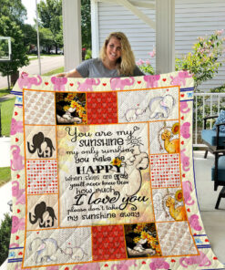 Buy Elephant Sunflower My Only Sunshine Quilt Blanket & Quilt Bedding Set Great Customized Gifts For Birthday Christmas Thanksgiving Perfect Gifts For Elephant Lover