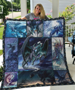 Buy Epic Blue Dragon Quilt Blanket & Quilt Bedding Set Great Customized Blanket Gifts For Birthday Christmas Thanksgiving