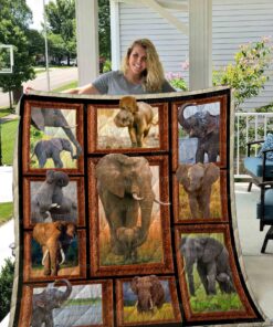 Buy Elephant Family Baby And Mom Quilt Blanket & Quilt Bedding Set Great Customized Gifts For Birthday Christmas Thanksgiving Perfect Gifts For Elephant Lover