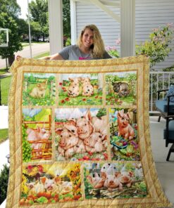 Buy Family Pig In The Farm Quilt Blanket & Quilt Bedding Set Great Customized Blanket Gifts For Birthday Christmas Thanksgiving