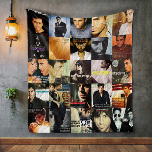 Buy Enrique Iglesias Album Covers Quilt Blanket & Quilt Bedding Set