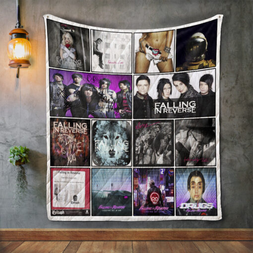 Buy Falling In Reverse Album Covers Quilt Blanket & Quilt Bedding Set