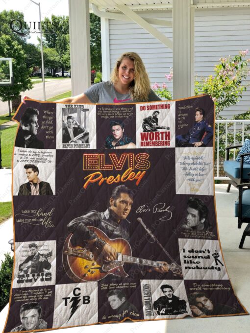 Buy Elvis Presley Quilt Blanket & Quilt Bedding Set For Fans Ver 17