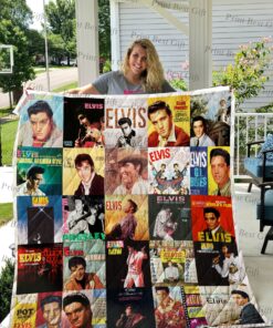 Buy Elvis Presley Albums Poster Quilt Blanket & Quilt Bedding Set