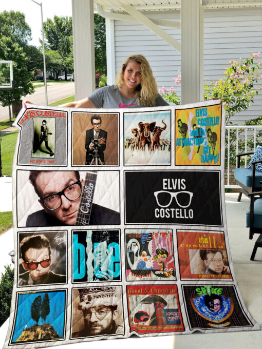 Buy Elvis Costello Quilt Blanket & Quilt Bedding Set