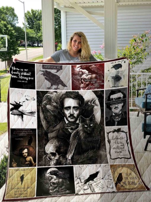 Buy Edgar Allan Poe Quilt Blanket & Quilt Bedding Set 01