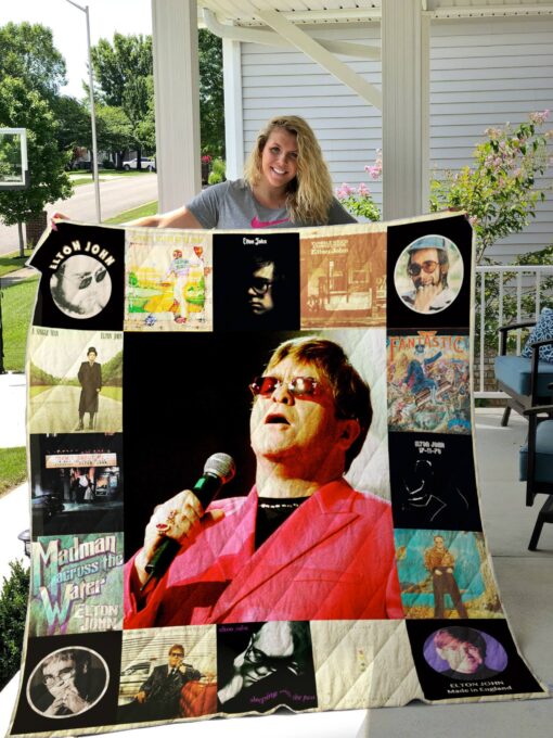 Buy Elton John Quilt Blanket & Quilt Bedding Set For Fans Ver 17