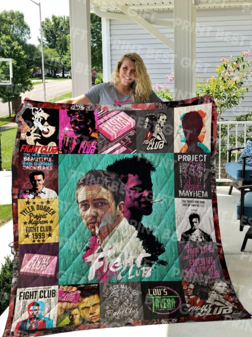 Buy Fight Club Poster Quilt Blanket & Quilt Bedding Set