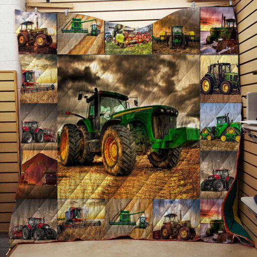 Buy Farmer Tractor Quilt Blanket & Quilt Bedding Set Great Customized Blanket Gifts For Birthday Christmas Thanksgiving