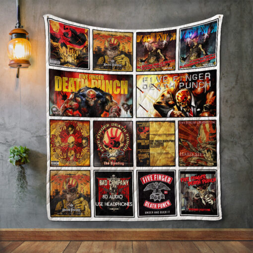 Buy Five Finger Death Punch Album Covers Quilt Blanket & Quilt Bedding Set