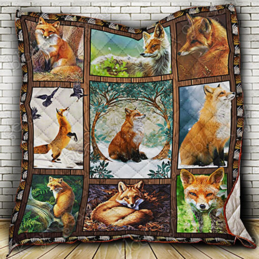 Buy Fox In The Forest Quilt Blanket & Quilt Bedding Set Great Customized Blanket Gifts For Birthday Christmas Thanksgiving