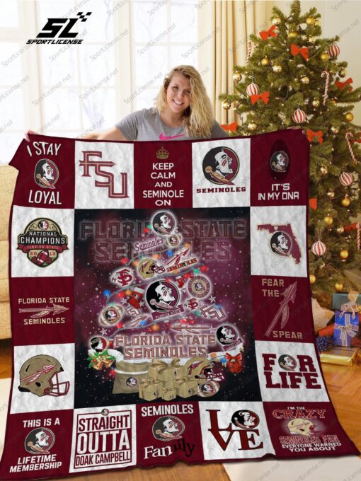 Buy Florida State Seminoles Christmas Tree Quilt Blanket & Quilt Bedding Set